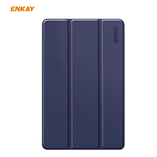 For Samsung Galaxy Tab S6 Lite P610 / P615 / Tab S6 Lite 2022 / P613 / P619 ENKAY 3-Fold Plastic Leather Smart Tablet Case(Light Blue) by ENKAY