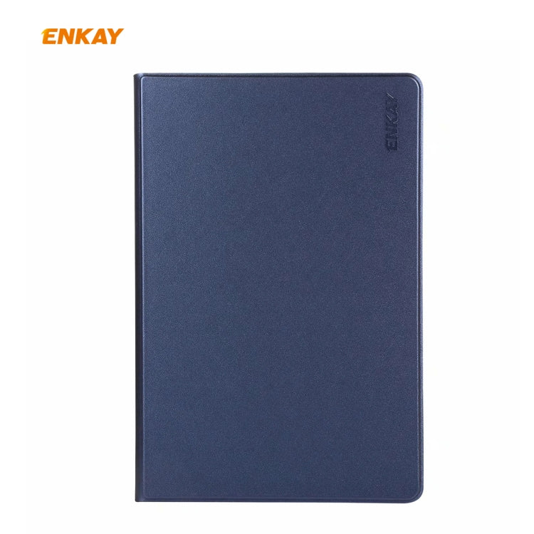 For Samsung Galaxy Tab S6 Lite P610 / P615 / Tab S6 Lite 2022 / P613 / P619 ENKAY Elastic Leather Tablet Case with Holder(Dark Blue) by ENKAY