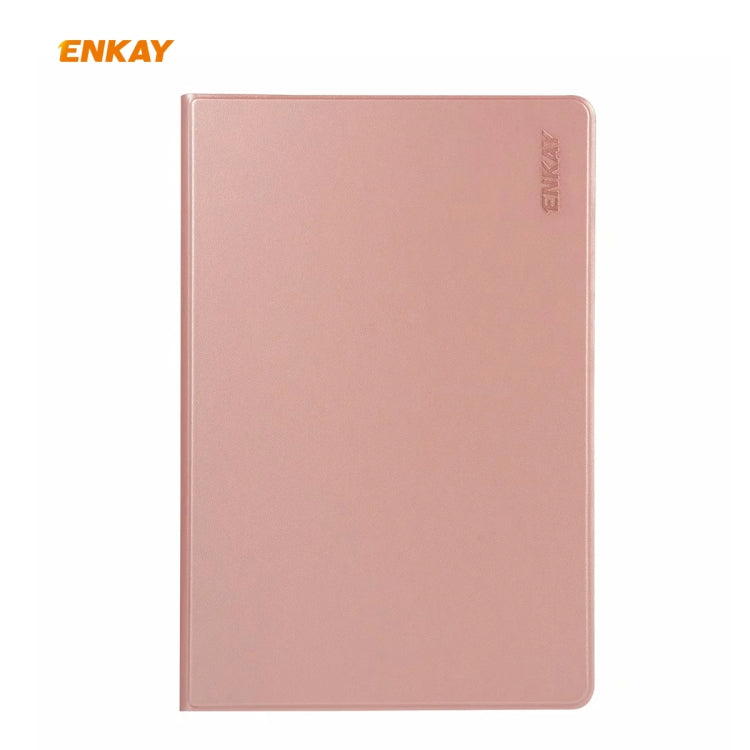 For Samsung Galaxy Tab S6 Lite P610 / P615 / Tab S6 Lite 2022 / P613 / P619 ENKAY Elastic Leather Tablet Case with Holder(Pink) by ENKAY