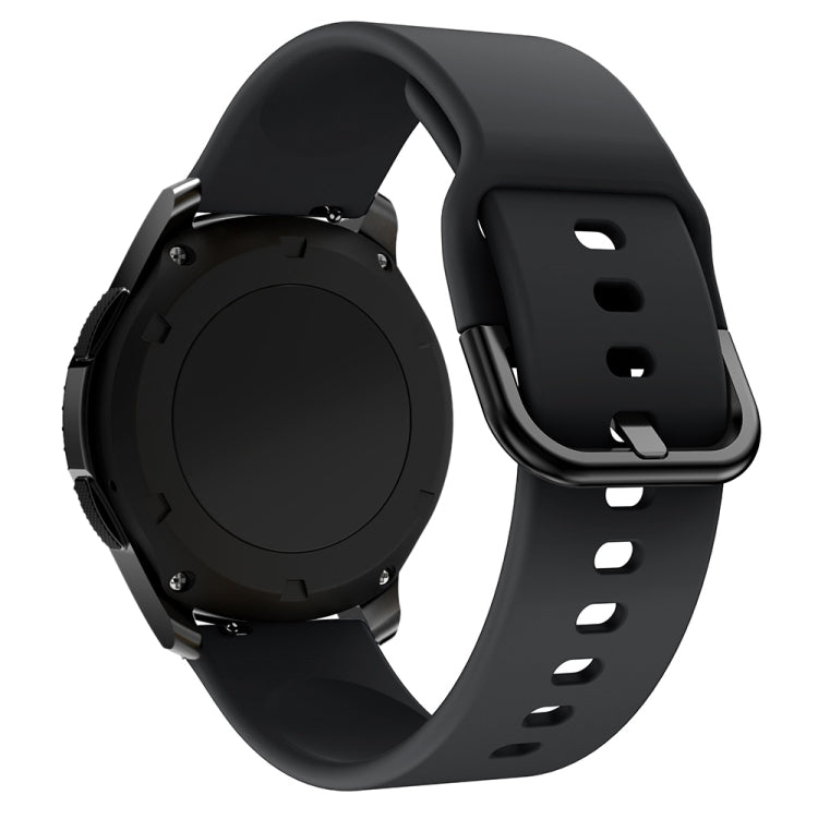 22mm For Huawei Watch GT2e/GT/GT2 46MM Color Buckle Silicone Watch Band (Black) by bashfashion