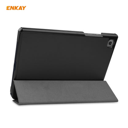 ENKAY ENK-8009 For Samsung Galaxy Tab A7 10.4 T500 / T505 2020 / 2022 PU Leather + Plastic Smart Case with Three-folding Holder(Black) by ENKAY