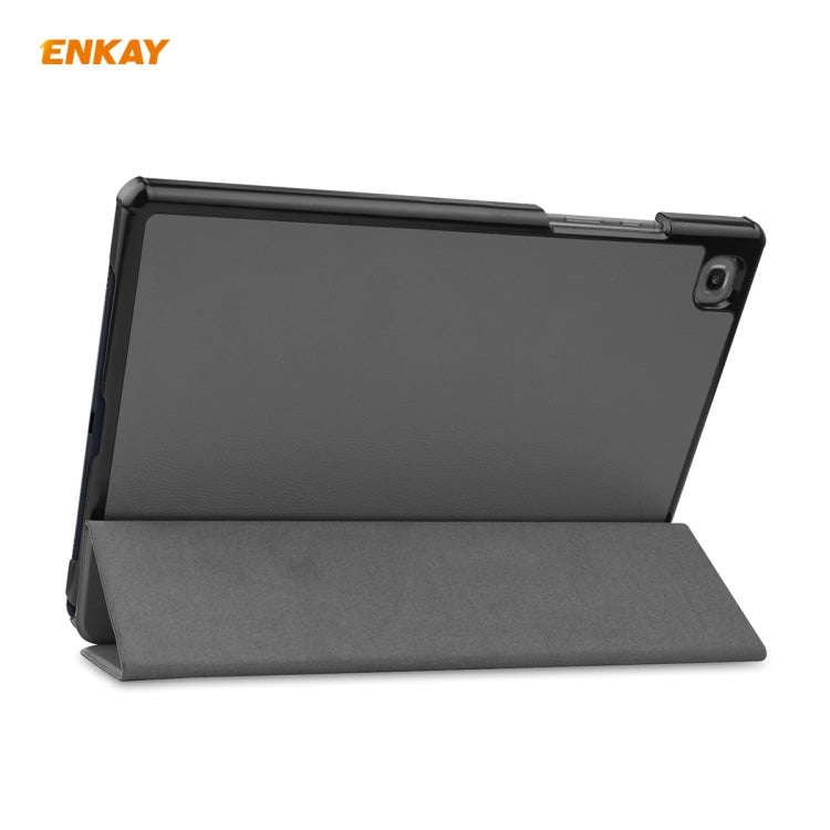 ENKAY ENK-8009 For Samsung Galaxy Tab A7 10.4 T500 / T505 2020 / 2022 PU Leather + Plastic Smart Case with Three-folding Holder(Grey) by ENKAY