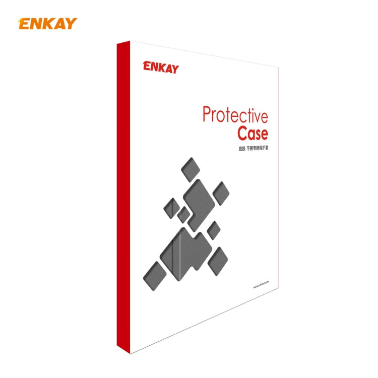 ENKAY ENK-8009 For Samsung Galaxy Tab A7 10.4 T500 / T505 2020 / 2022 PU Leather + Plastic Smart Case with Three-folding Holder(Grey) by ENKAY