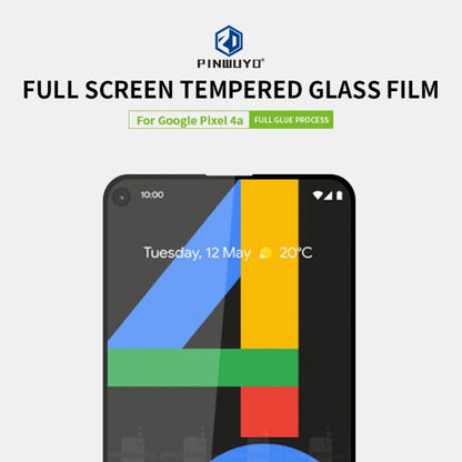 For Google Pixel4a PINWUYO 9H 2.5D Full Screen Tempered Glass Film(Black) by PINWUYO