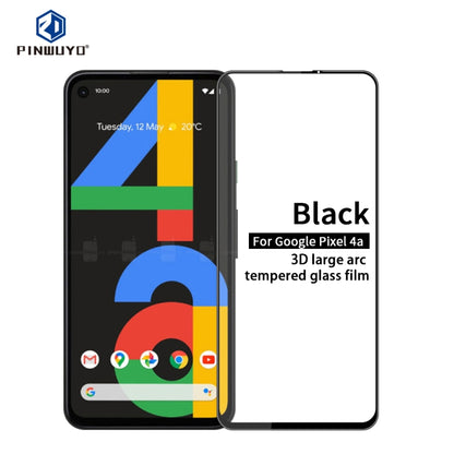 For Google Pixel 4a PINWUYO 9H 3D Curved Full Screen Explosion-proof Tempered Glass Film(Black) by PINWUYO