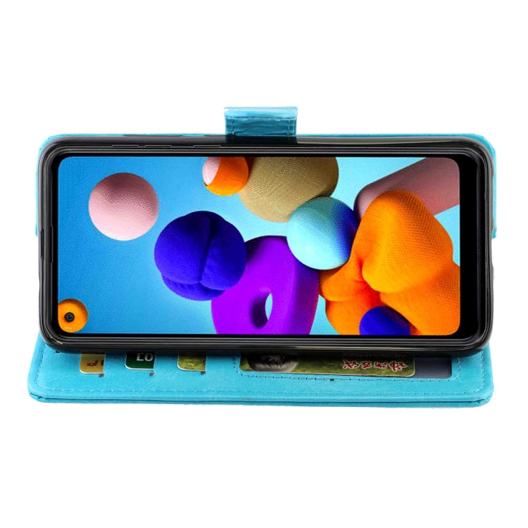 For Samsung Galaxy M51 (Side Fingerprint) Crazy Horse Texture Leather Horizontal Flip Protective Case with Holder & Card Slots & Wallet & Photo Frame(baby Blue) by bashfashion