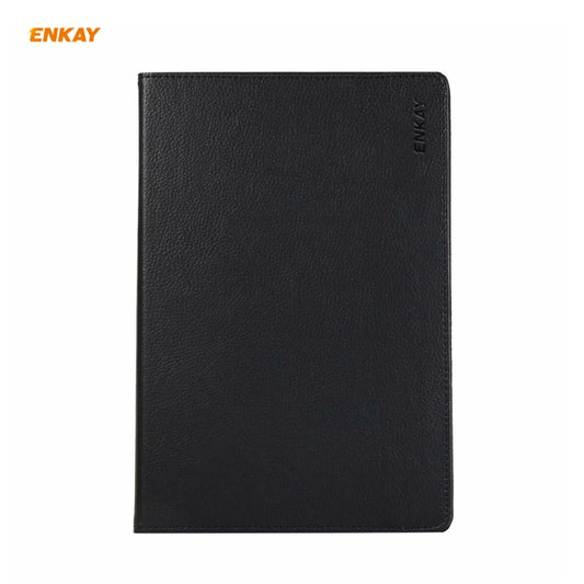 ENKAY for Samsung Galaxy Tab S8 / Galaxy Tab S7 11.0 T870 / T875 ENK-8012 360 Degree Rotation Litchi Texture Horizontal Flip PU Leather Smart Case with Holder & Sleep / Wake-up(Black) by ENKAY