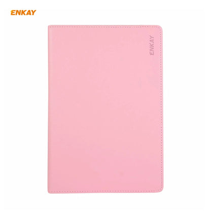 ENKAY for Samsung Galaxy Tab S8 / Galaxy Tab S7 11.0 T870 / T875 ENK-8012 360 Degree Rotation Litchi Texture Horizontal Flip PU Leather Smart Case with Holder & Sleep / Wake-up(Pink) by ENKAY