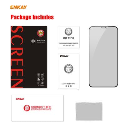 For iPhone 12 mini ENKAY 0.26mm 9H 6D Privacy Anti-spy Full Screen Tempered Glass Film by ENKAY
