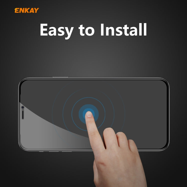 For iPhone 12 mini ENKAY 0.26mm 9H 6D Privacy Anti-spy Full Screen Tempered Glass Film by ENKAY