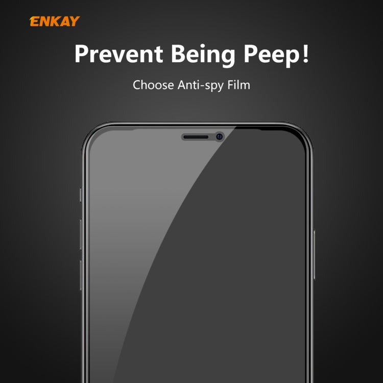 For iPhone 12 / 12 Pro ENKAY 0.26mm 9H 6D Privacy Anti-spy Full Screen Tempered Glass Film by ENKAY