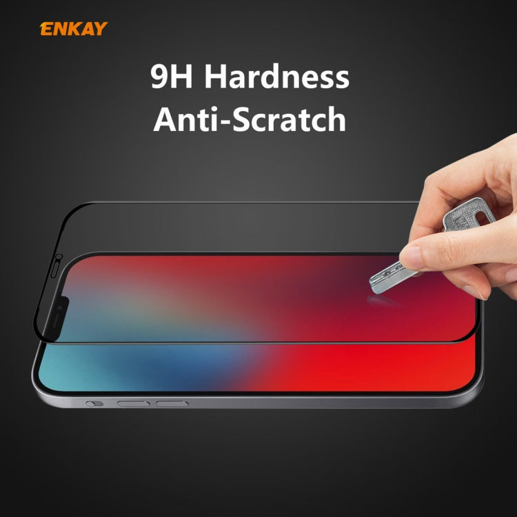 For iPhone 12 Pro Max ENKAY 0.26mm 9H 6D Privacy Anti-spy Full Screen Tempered Glass Film by ENKAY