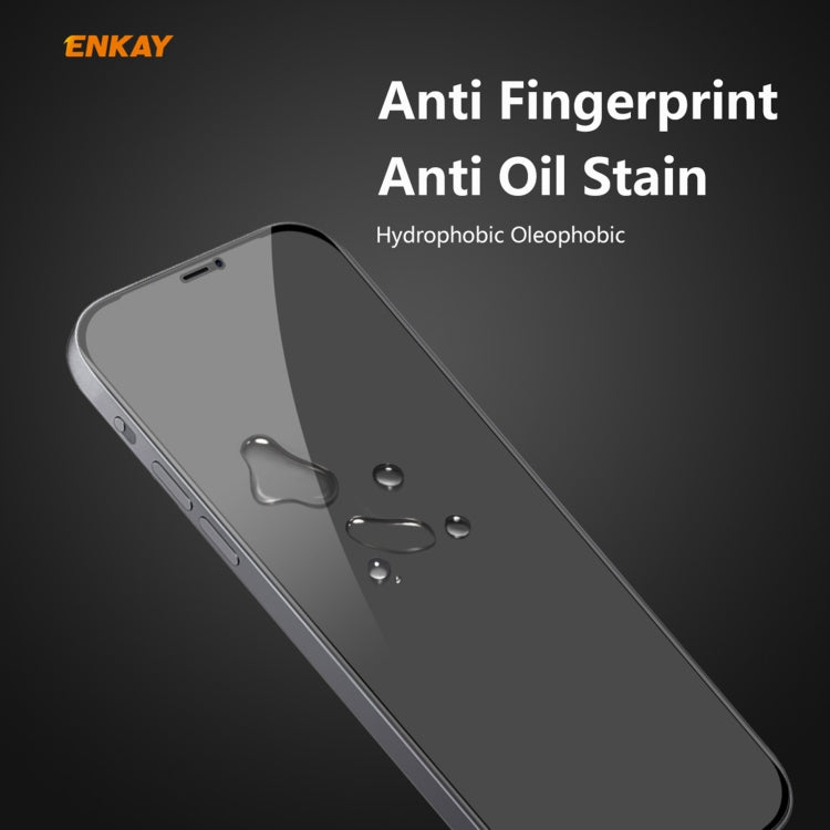 For iPhone 12 Pro Max ENKAY 0.26mm 9H 6D Privacy Anti-spy Full Screen Tempered Glass Film by ENKAY