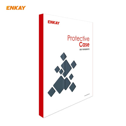 For iPad Air 11 2024 / Pro 11 2018 / Air 10.9 2022 ENKAY TPU Leather Smart Tablet Case with Pen Slot(Blackish Green) by ENKAY