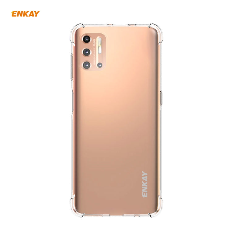 For Motorola Moto G9 Plus Hat-Prince ENKAY Clear TPU Shockproof Case Soft Anti-slip Cover by ENKAY