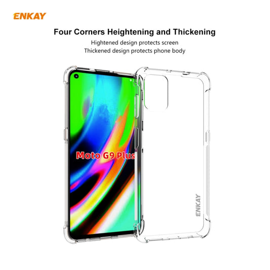 For Motorola Moto G9 Plus Hat-Prince ENKAY Clear TPU Shockproof Case Soft Anti-slip Cover by ENKAY