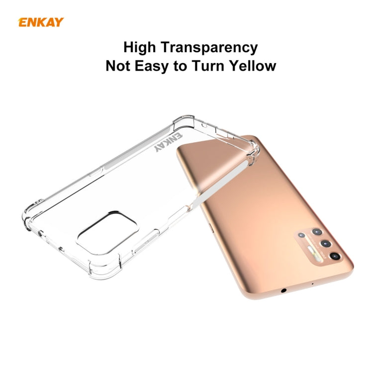 For Motorola Moto G9 Plus Hat-Prince ENKAY Clear TPU Shockproof Case Soft Anti-slip Cover by ENKAY