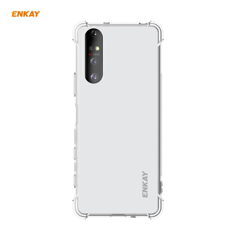 For Sony Xperia 5 II Hat-Prince ENKAY Clear TPU Shockproof Case Soft Anti-slip Cover by ENKAY