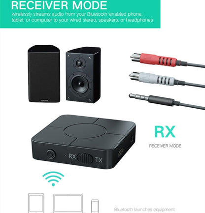 KN326 Bluetooth Audio Receiver Transmitter 5.0 Two-in-one Bluetooth Adapter for Hands-free Calls by bashfashion
