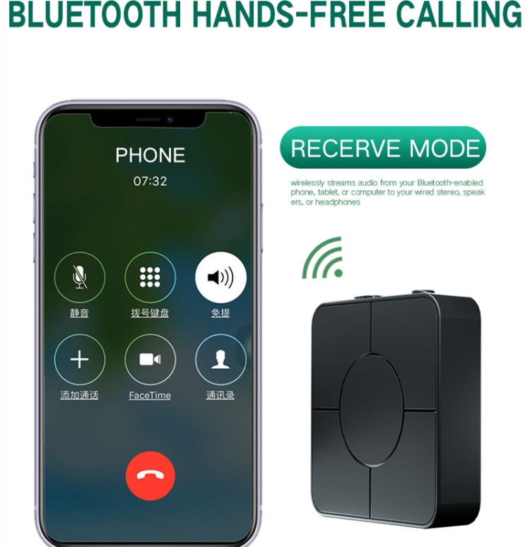 KN326 Bluetooth Audio Receiver Transmitter 5.0 Two-in-one Bluetooth Adapter for Hands-free Calls by bashfashion