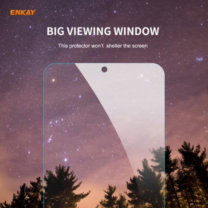 For Motorola Moto G9 / G9 Play Hat-Prince ENKAY Clear TPU Shockproof Case Soft Anti-slip Cover + 0.26mm 9H 2.5D Tempered Glass Protector Film by ENKAY