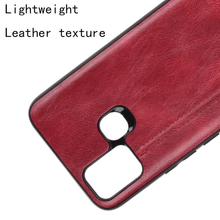 For Infinix Smart 5 Shockproof Sewing Cow Pattern Skin PC + PU + TPU Case(Red) by idewei