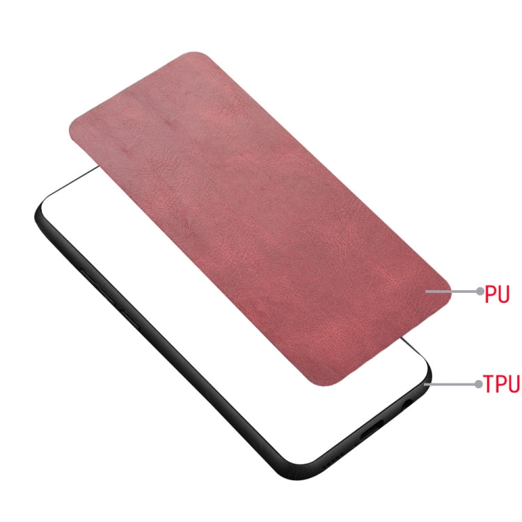 For Infinix Smart 5 Shockproof Sewing Cow Pattern Skin PC + PU + TPU Case(Red) by idewei