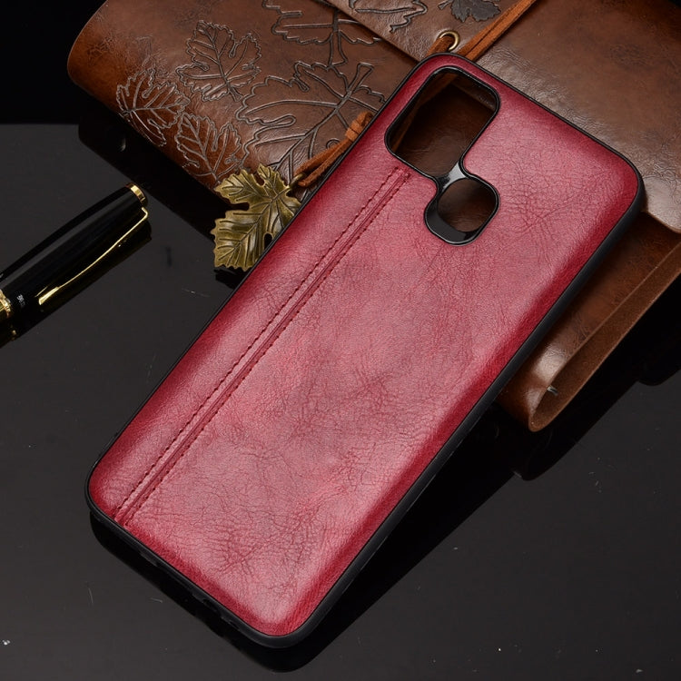 For Infinix Smart 5 Shockproof Sewing Cow Pattern Skin PC + PU + TPU Case(Red) by idewei