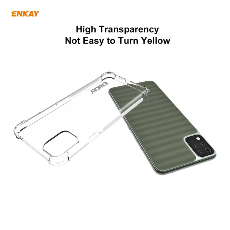 For LG K42 Hat-Prince ENKAY Clear TPU Shockproof Case Soft Anti-slip Cover by ENKAY