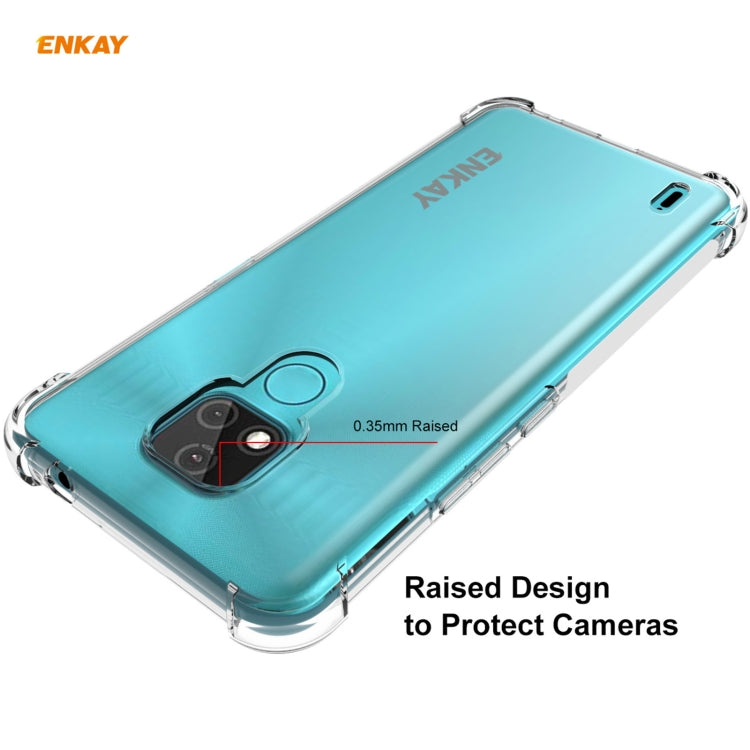 For Motorola Moto E7 Hat-Prince ENKAY Clear TPU Shockproof Case Soft Anti-slip Cover by ENKAY
