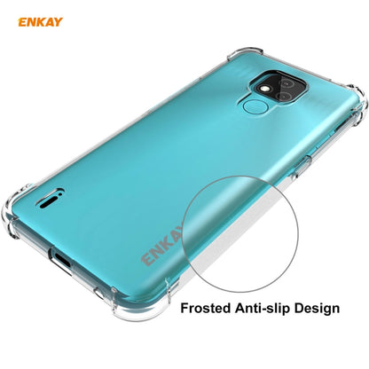 For Motorola Moto E7 Hat-Prince ENKAY Clear TPU Shockproof Case Soft Anti-slip Cover by ENKAY