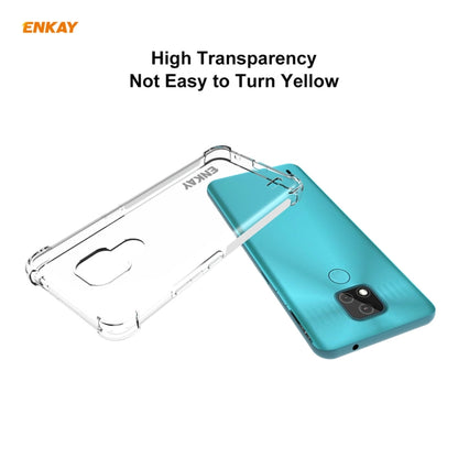 For Motorola Moto E7 Hat-Prince ENKAY Clear TPU Shockproof Case Soft Anti-slip Cover by ENKAY