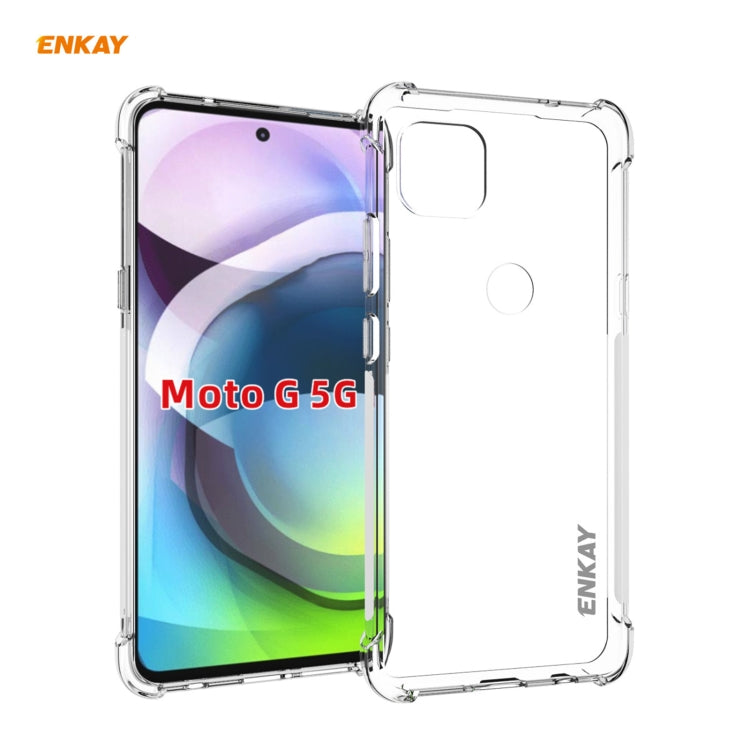 For Motorola Moto G 5G Hat-Prince ENKAY Clear TPU Shockproof Case Soft Anti-slip Cover by ENKAY