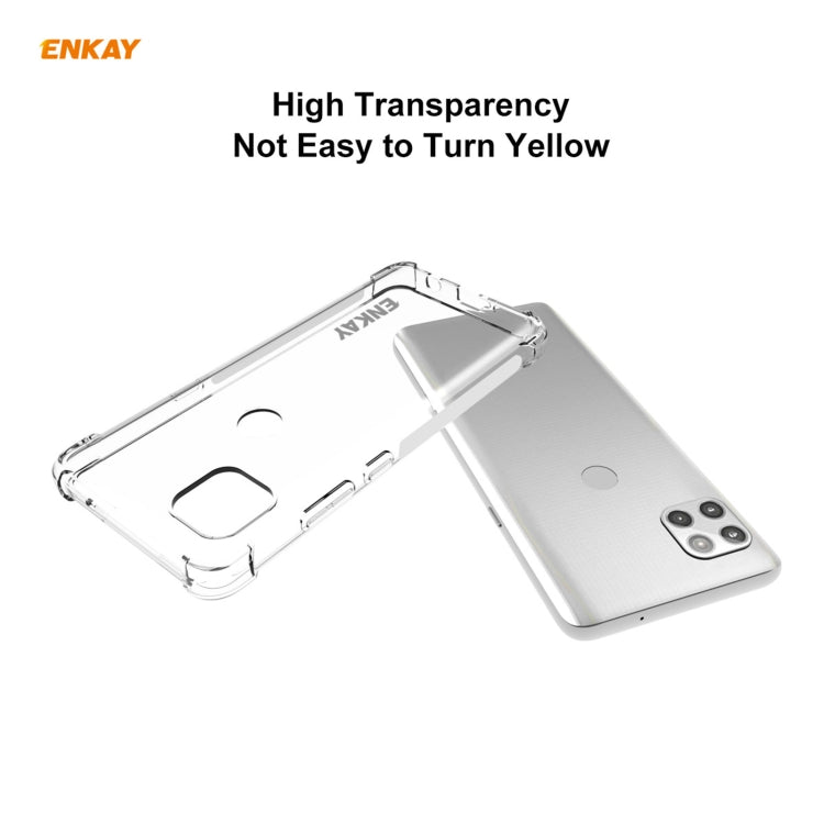 For Motorola Moto G 5G Hat-Prince ENKAY Clear TPU Shockproof Case Soft Anti-slip Cover by ENKAY