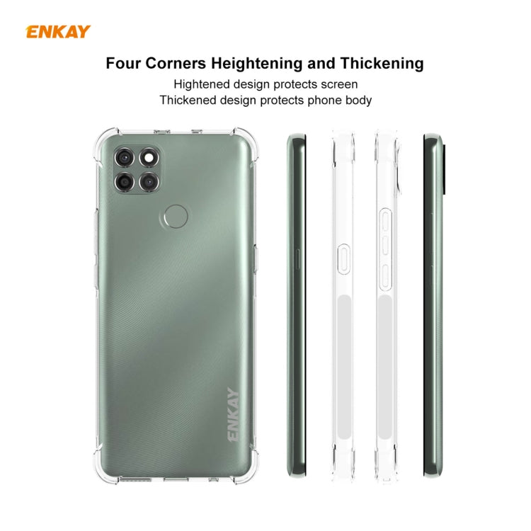 For Motorola Moto G9 Power Hat-Prince ENKAY Clear TPU Shockproof Case Soft Anti-slip Cover by ENKAY
