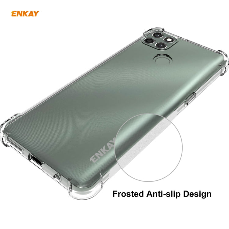 For Motorola Moto G9 Power Hat-Prince ENKAY Clear TPU Shockproof Case Soft Anti-slip Cover by ENKAY
