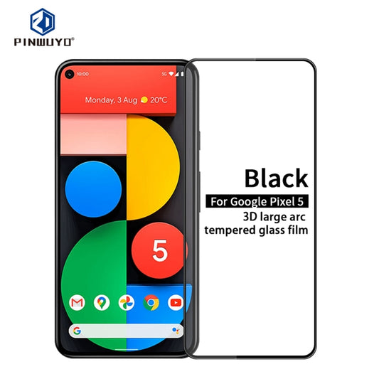 For Google Pixel 5 PINWUYO 9H 3D Curved Full Screen Explosion-proof Tempered Glass Film(Black) by PINWUYO