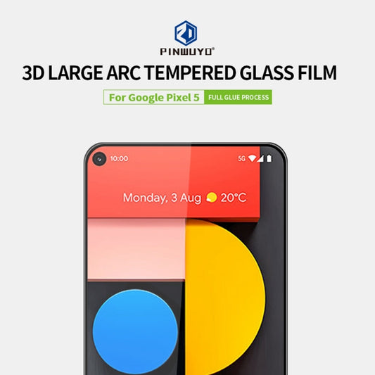 For Google Pixel 5 PINWUYO 9H 3D Curved Full Screen Explosion-proof Tempered Glass Film(Black) by PINWUYO