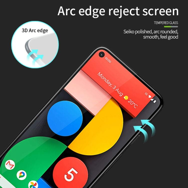 For Google Pixel 5 PINWUYO 9H 3D Curved Full Screen Explosion-proof Tempered Glass Film(Black) by PINWUYO