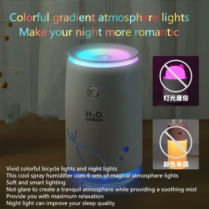 Concise Fish Pattern Mini Home Mute Bedroom Student Dormitory Office Portable USB Wireless Durable Humidifier(Red) by bashfashion