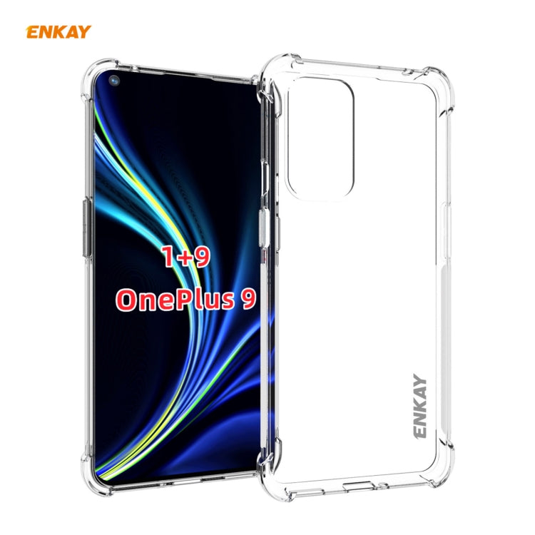 For OnePlus 9 Hat-Prince ENKAY Clear TPU Shockproof Case Soft Anti-slip Cover by ENKAY