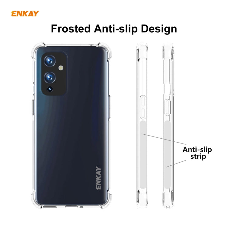 For OnePlus 9 Hat-Prince ENKAY Clear TPU Shockproof Case Soft Anti-slip Cover by ENKAY