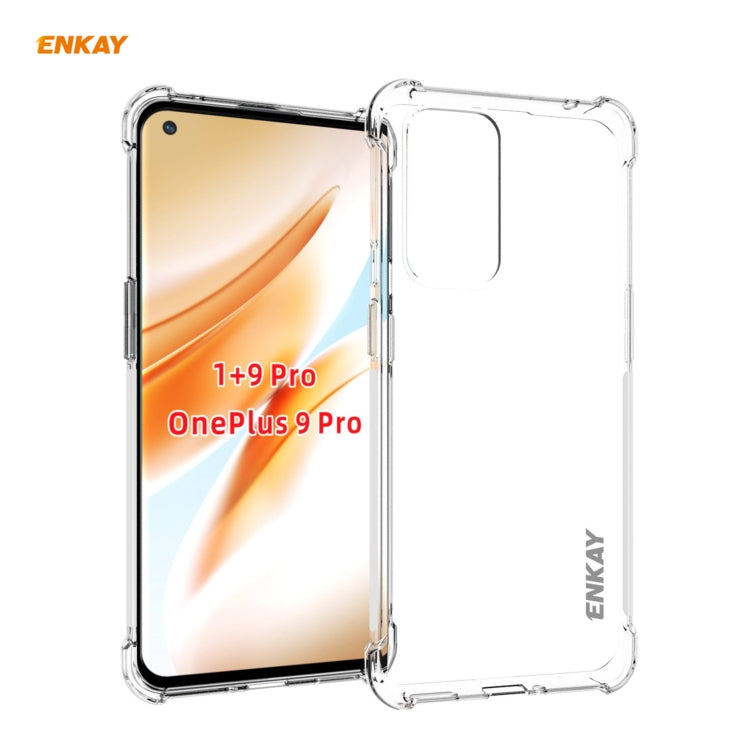 For OnePlus 9 Pro Hat-Prince ENKAY Clear TPU Shockproof Case Soft Anti-slip Cover by ENKAY