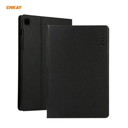For Samsung Galaxy Tab A7 10.4 T500 / T505 2020 / 2022 ENKAY Horizontal Flip PU Leather + TPU Smart Case with Holder & Sleep / Wake-up Function(Black) by ENKAY