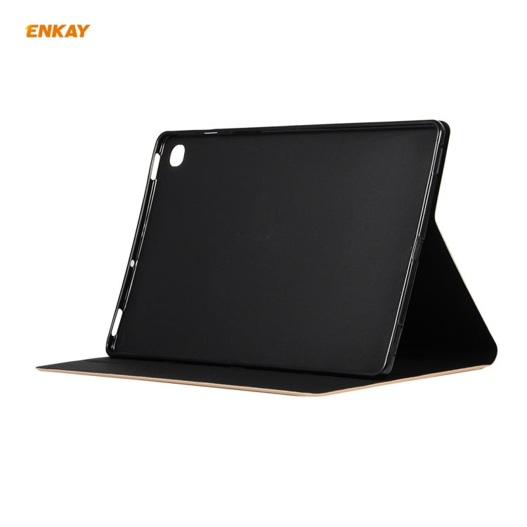 For Samsung Galaxy Tab A7 10.4 T500 / T505 2020 / 2022 ENKAY Horizontal Flip PU Leather + TPU Smart Case with Holder & Sleep / Wake-up Function(Black) by ENKAY