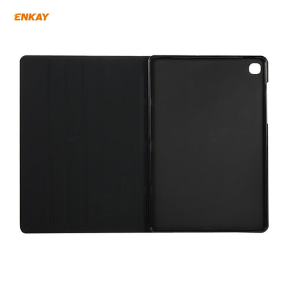For Samsung Galaxy Tab A7 10.4 T500 / T505 2020 / 2022 ENKAY Horizontal Flip PU Leather + TPU Smart Case with Holder & Sleep / Wake-up Function(Black) by ENKAY