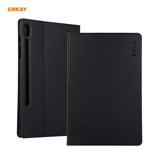 For Samsung Galaxy Tab S8 / Galaxy Tab S7 11.0 T870 / T875 ENKAY Horizontal Flip PU Leather + TPU Smart Case with Holder & Sleep / Wake-up Function(Black) by ENKAY