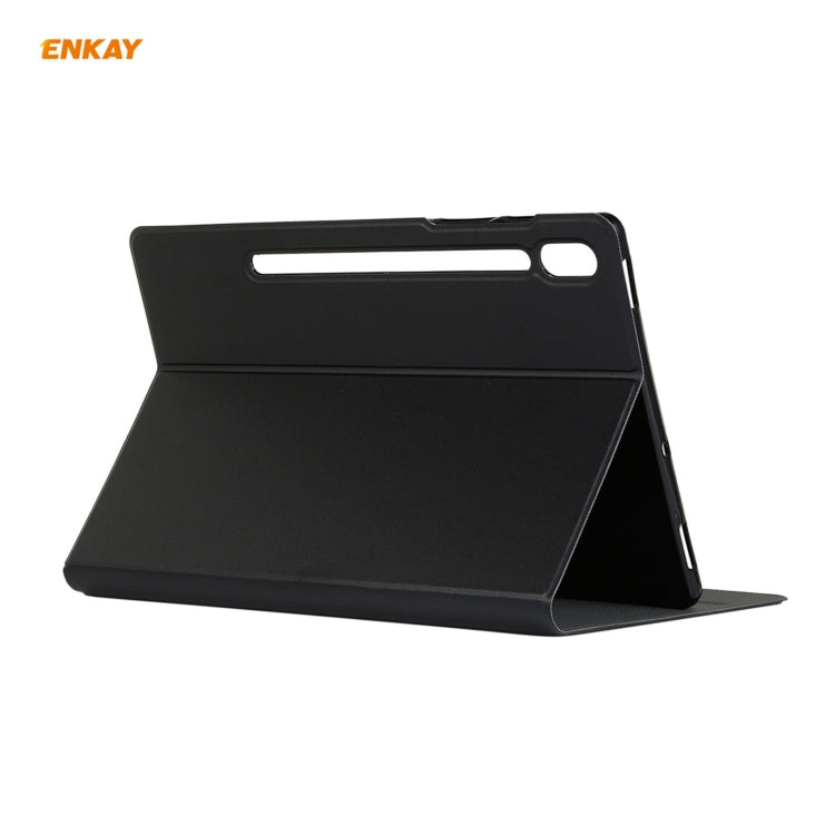For Samsung Galaxy Tab S8 / Galaxy Tab S7 11.0 T870 / T875 ENKAY Horizontal Flip PU Leather + TPU Smart Case with Holder & Sleep / Wake-up Function(Black) by ENKAY