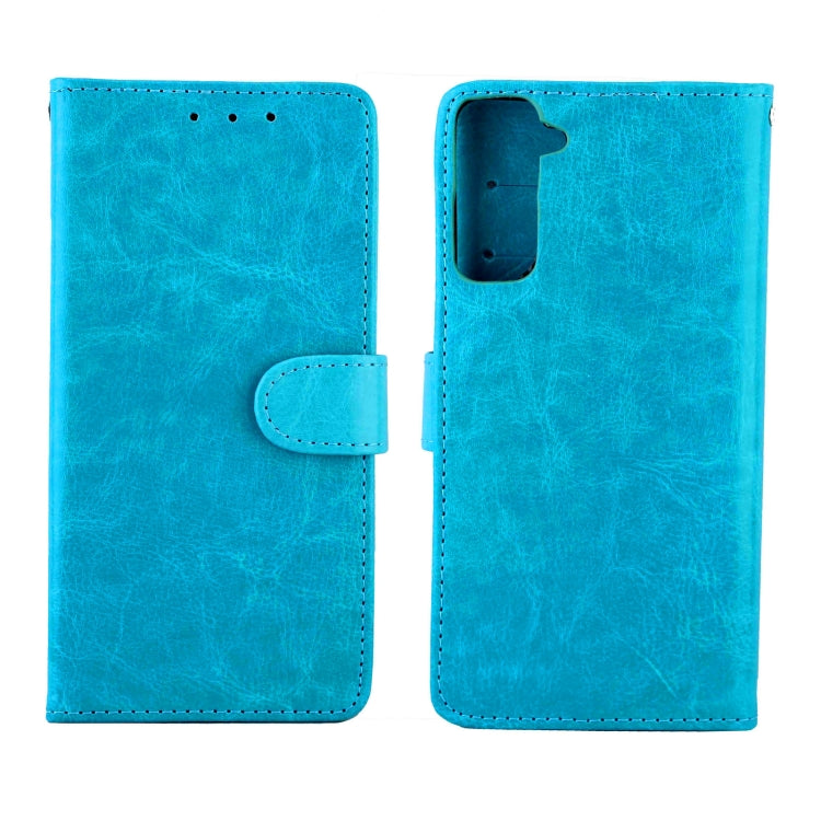 For Samsung Galaxy S21+ 5G/S21 Plus 5G Crazy Horse Texture Leather Horizontal Flip Protective Case with Holder & Card Slots & Wallet & Photo Frame(Baby Blue) by bashfashion