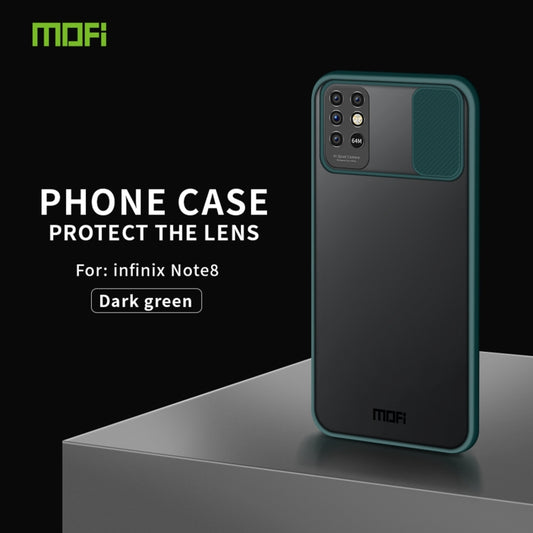 For INFINIX Note8 MOFI Xing Dun Series PC + TPU Anti-peep Waterproof And Anti-drop All-inclusive Protective Shell, Translucent Frosted(Green) by MOFI